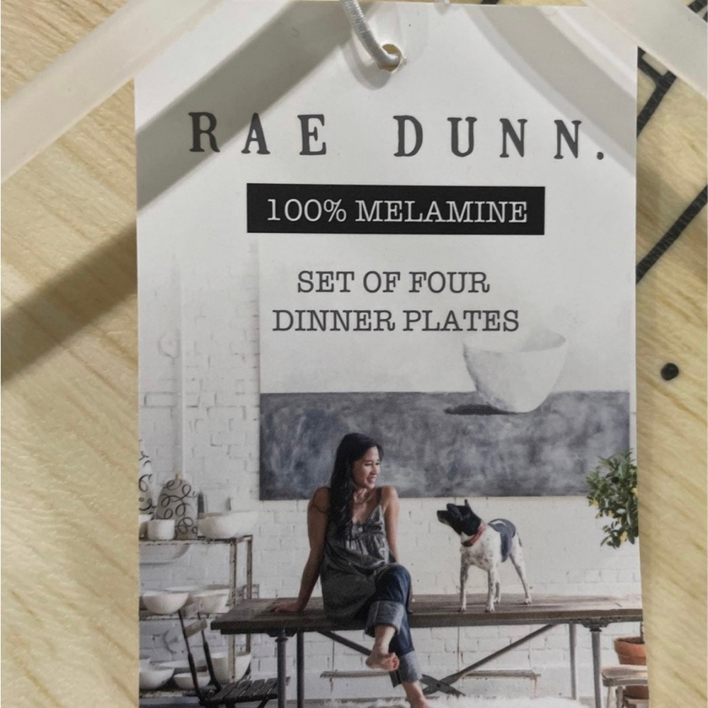 Rae Dunn melamine picnic plates and platter LETS EAT NWT - Picture 5 of 7